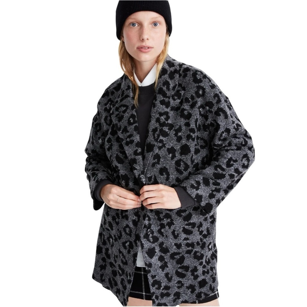 Madewell Texture & Thread Blazer Coat in Jungle Cat FITS UP TO A MEDIUM $128